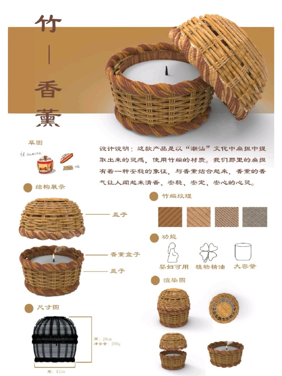 竹編香薰 潮汕傳統工藝的文創新生